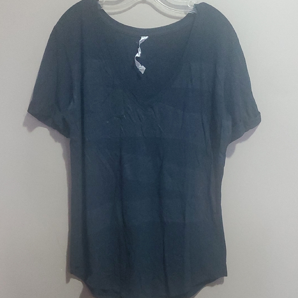lululemon Swiftly Tech Short Sleeve Black Short Sleeve Vneck Tee Size 10